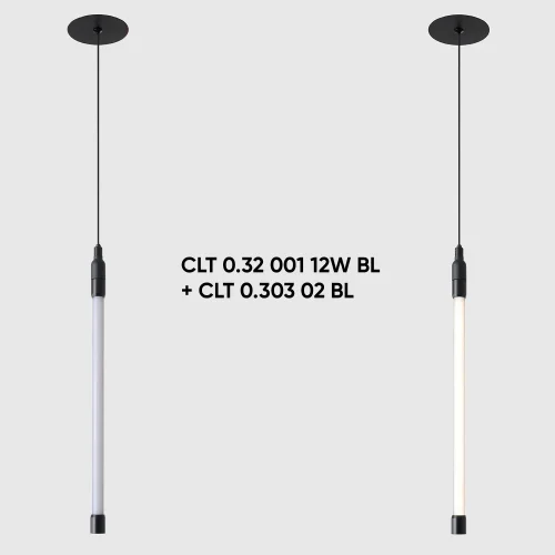 Встраиваемое потолочное крепление с драйвером для модульной системы CLT 0.303 03 BL Crystal Lux на 1 , основание чёрное в стиле современный фото 4