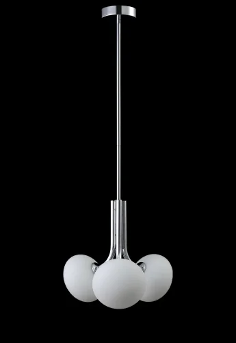 Светильник подвесной ALICIA SP3 CHROME/WHITE Crystal Lux белый 3 лампы, основание хром в стиле современный  фото 4