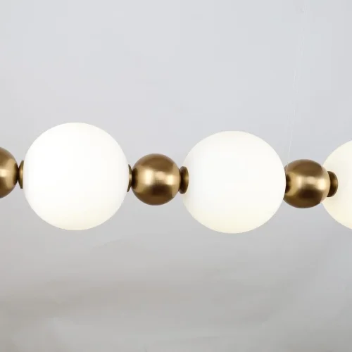Светильник подвесной LED Chantra 4088-5P F-promo белый 5 ламп, основание латунь в стиле современный шар фото 5