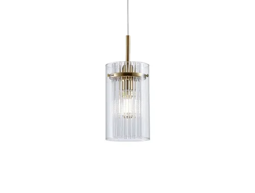 Светильник подвесной 4571/S Newport белый 1 лампа, основание золотое в стиле американский современный  фото 2