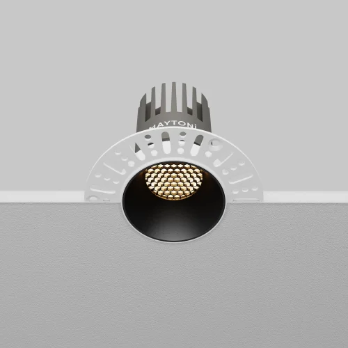 Светильник точечный LED Dip DL119-10W-3K-TRS-B Maytoni чёрный на 1 лампу, основание чёрное в стиле современный хай-тек круглый для затирки фото 10