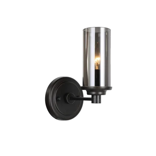 Бра Kiara 2057-1W Favourite прозрачный серый на 1 лампа, основание чёрное в стиле кантри 