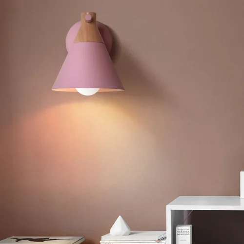 Настенный светильник NOD WALL Pink 178363-26 ImperiumLoft розовый на 1 лампа, основание розовое в стиле скандинавский современный  фото 2