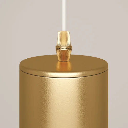 Светильник подвесной Focus P075PL-01MG Maytoni матовый золото на 1 лампу, основание матовое золото в стиле современный трубочки фото 7