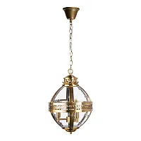 Светильник подвесной Lantern Residential LOFT3043-BR LOFT IT прозрачный 3 лампы, основание бронзовое в стиле лофт 