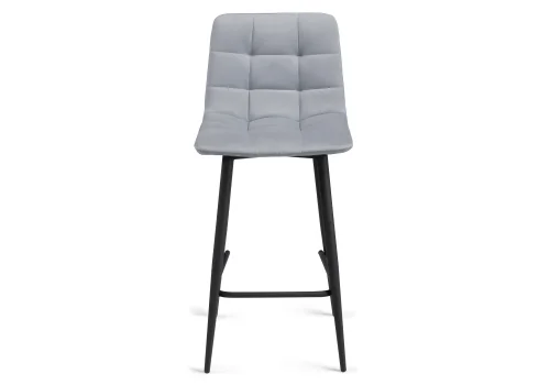 Полубарный стул Чилли К темно-серый / черный 502079 Woodville, серый/велюр, ножки/металл/чёрный, размеры - ****430*420 фото 2