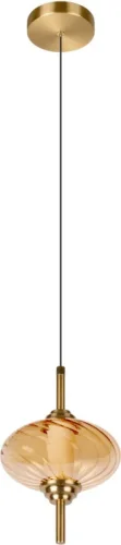 Светильник подвесной LED Helix 10421/C Amber LOFT IT янтарный на 1 лампу, основание бронзовое в стиле современный фото 3