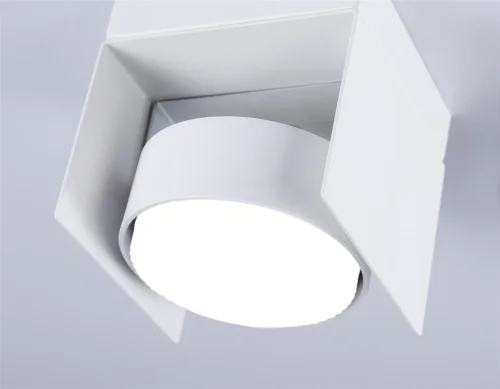 Светильник накладной TN70841 Ambrella light белый 1 лампа, основание белое в стиле современный хай-тек круглый фото 5