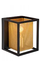 Бра лофт Sansa 21222/01/30 Lucide чёрный матовый золото 1 лампа, основание чёрное в стиле лофт современный 