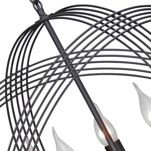 Люстра подвесная V4835-1/5 Vitaluce чёрная на 5 ламп, основание чёрное в стиле лофт фото 2 Люстра подвесная V4835-1/5 Vitaluce чёрная на 5 ламп, основание чёрное в стиле лофт фото 2