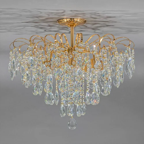 Люстра потолочная Crown 1113/7PL Escada прозрачная на 7 ламп, основание золотое в стиле классический  фото 3