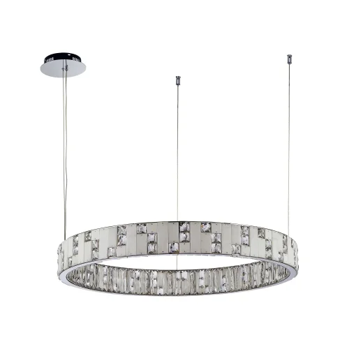 Люстра подвесная LED Chapiteau 4205-8P Favourite белая янтарная на 2 лампы, основание хром в стиле классический кольца фото 2