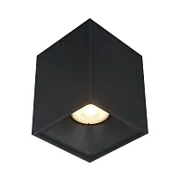 Светильник накладной ST168.402.01 ST-Luce чёрный на 1 лампу, основание чёрное в стиле современный квадратный