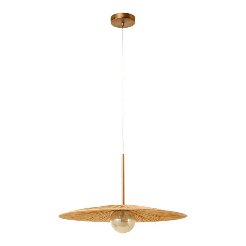 Светильник подвесной Sunflower LSP-5008 Lussole коричневый на 1 лампу, основание бронзовое в стиле кантри современный 