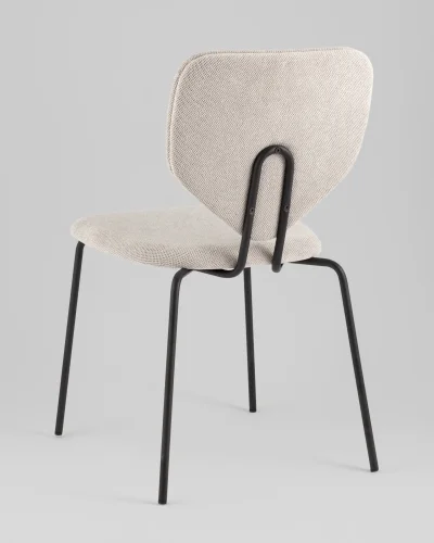 Стул обеденный Masey, бежевый УТ000039579 Stool Group, бежевый/рогожка, ножки/металл/чёрный, размеры - ***** фото 5