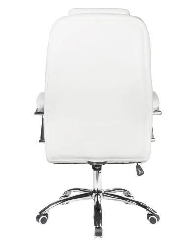 Офисное кресло для руководителей 114B-LMR CHESTER, цвет белый Dobrin, белый/экокожа, ножки/металл/хром, размеры - 1180*1250***680*730 фото 5