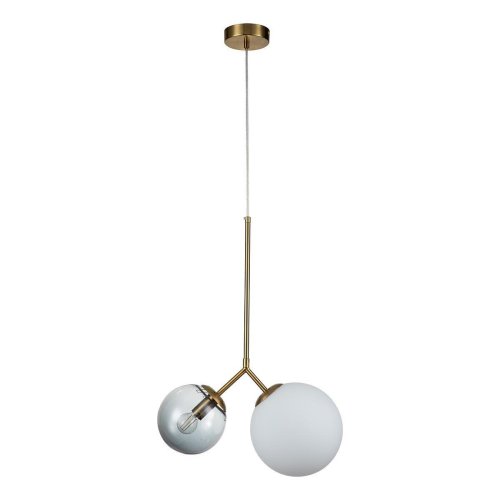 Светильник подвесной Duetto V000113 Indigo разноцветный 2 лампы, основание бронзовое в стиле модерн шар