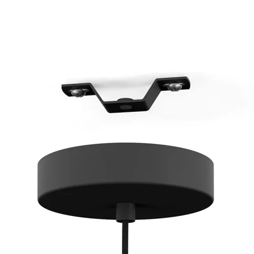 Светильник подвесной Waverton 44006 Eglo белый чёрный на 1 лампу, основание чёрное в стиле современный лофт кантри фото 4