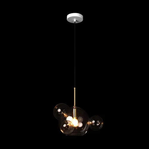 Светильник подвесной Bolle 2027-P4 mini LOFT IT прозрачный 1 лампа, основание белое в стиле современный молекула шар фото 4