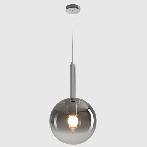 Светильник подвесной ECLIPSE SP1 D200 CHROME Crystal Lux прозрачный дымчатый на 1 лампу, основание хром в стиле современный фото 2