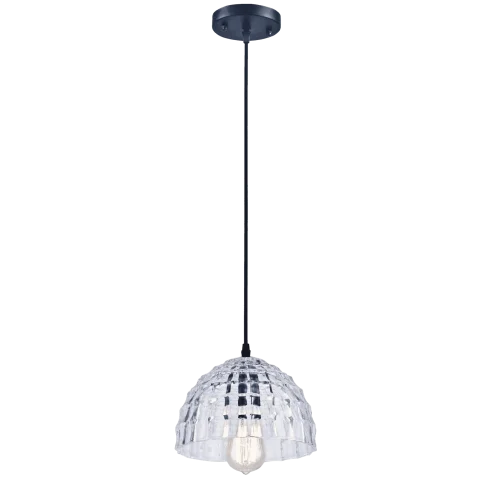 Светильник подвесной лофт ASHANTI 1253.1 Lucia Tucci прозрачный 1 лампа, основание чёрное в стиле лофт 