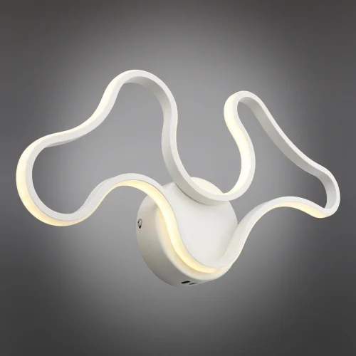Бра LED Forcola OML-04201-27 Omnilux белый на 1 лампа, основание белое в стиле хай-тек  фото 2