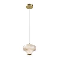 Светильник подвесной LED Sirocco MOD359PL-L6BS3K Maytoni белый на 1 лампу, основание латунь в стиле современный 