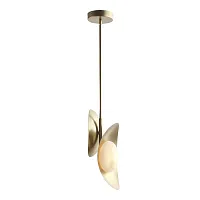 Светильник подвесной LED Pearl SL6229.203.02 ST-Luce белый золотой на 2 лампы, основание золотое в стиле арт-деко 