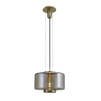 Светильник подвесной лофт JARRAS 6192 Mantra бежевый прозрачный 1 лампа, основание бронзовое в стиле лофт выдувное