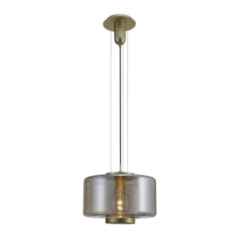 Светильник подвесной лофт JARRAS 6192 Mantra бежевый прозрачный 1 лампа, основание бронзовое в стиле лофт выдувное