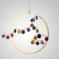 Светильник подвесной AGATE 10 multicolour D60 189670-23 ImperiumLoft золотой на 1 лампу, основание золотое в стиле современный арт-деко Светильник подвесной AGATE 10 multicolour D60 189670-23 ImperiumLoft золотой на 1 лампу, основание золотое в стиле современный арт-деко