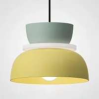 Светильник подвесной ILO D22 mint/yellow 179682-26 ImperiumLoft прозрачный 1 лампа, основание жёлтое в стиле современный скандинавский 