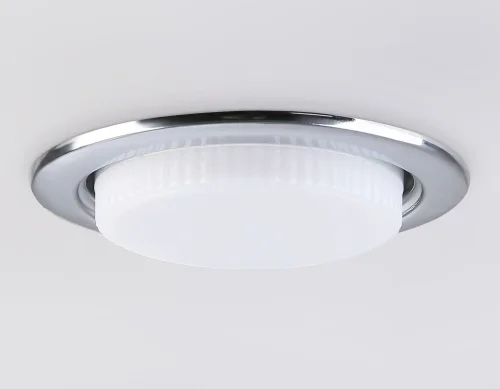 Светильник точечный G10102 Ambrella light белый 1 лампа, основание хром в стиле современный хай-тек  фото 4
