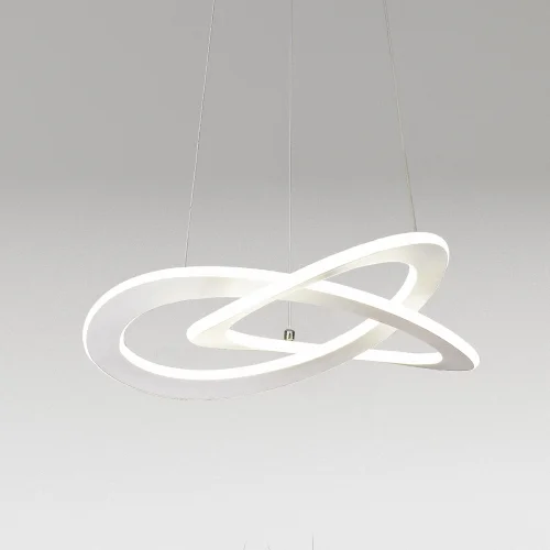 Люстра подвесная LED Jupiter 7150 Mantra белая на 1 лампа, основание белое в стиле современный хай-тек кольца фото 3