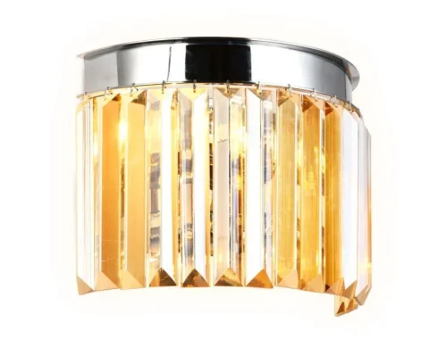 Бра TR5106 Ambrella light янтарный на 2 лампы, основание хром в стиле современный классический 