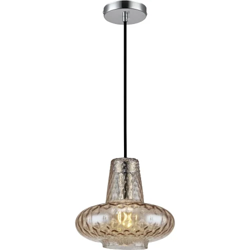 Светильник подвесной Scarlett TL2161H-C Toplight прозрачный 1 лампа, основание золотое в стиле классический выдувное