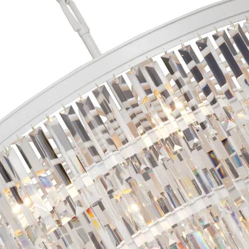 Люстра подвесная V1806-0/8+4+4+1 Vitaluce прозрачная на 17 ламп, основание бежевое в стиле современный классический фото 2