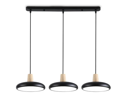 Светильник подвесной LED FL4841 Ambrella light чёрный на 1 лампу, основание чёрное в стиле хай-тек 