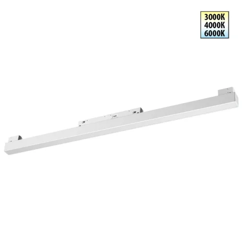 Трековый светильник LED с переключателем цветовой темперетуры Flum 359618 Novotech белый для шинопроводов серии Flum белый