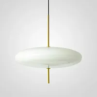 Светильник подвесной LAKIN gold D50 220519-23 ImperiumLoft белый на 5 ламп, основание золотое в стиле современный 