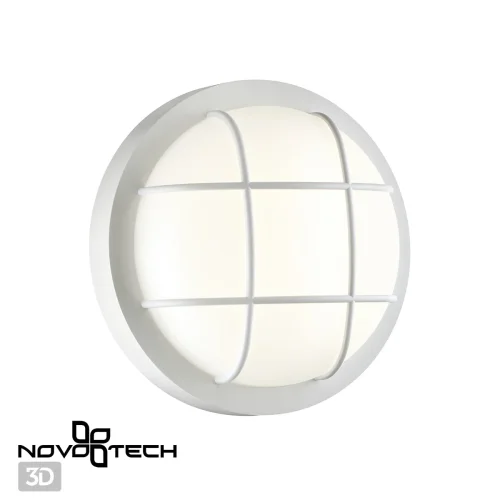 Настенно-потолочный светильник LED Opal 358918 Novotech уличный IP65 белый 1 лампа, плафон белый в стиле хай-тек современный LED фото 4