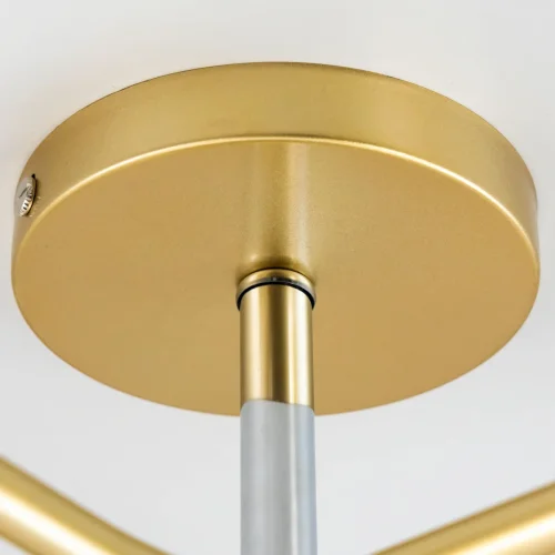 Люстра потолочная Клод CL137142 Citilux янтарная на 4 лампы, основание золотое в стиле современный  фото 6