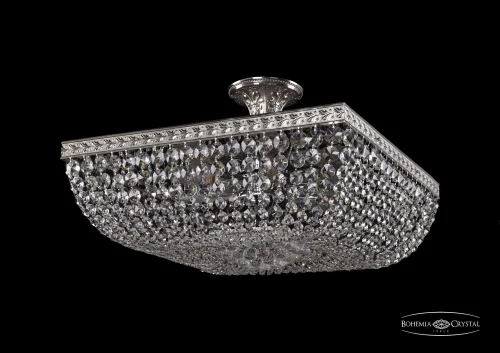 Люстра потолочная хрустальная 19282/45IV Ni Bohemia Ivele Crystal прозрачная на 6 ламп, основание никель в стиле классический sp