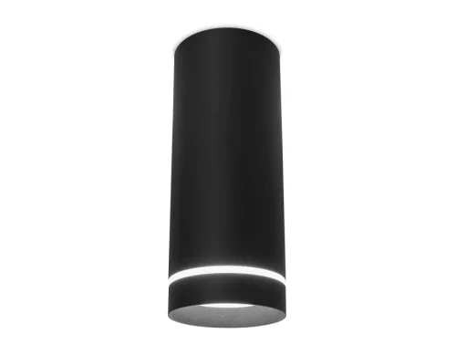 Светильник накладной LED TN286 Ambrella light чёрный на 1 лампу, основание чёрное в стиле современный хай-тек круглый