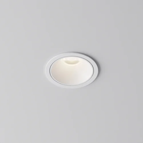 Светильник точечный LED Alfa LED DL043-01-10W4K-RD-W-1 Maytoni белый на 1 лампу, основание белое в стиле современный хай-тек круглый фото 7