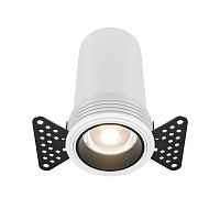 Светильник точечный LED Focus Led DL125-L12-3K-TRS-W Maytoni белый на 1 лампу, основание белое в стиле современный хай-тек круглый для затирки