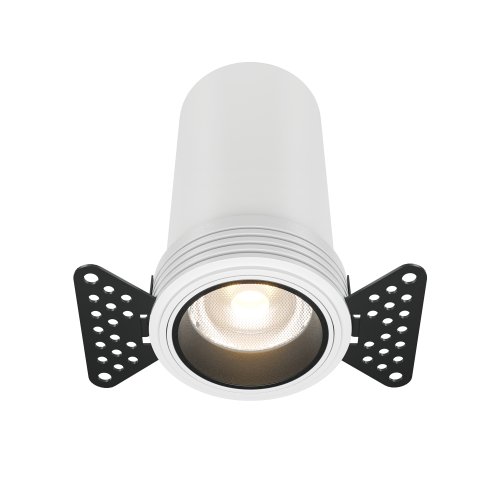Светильник точечный LED Focus Led DL125-L12-3K-TRS-W Maytoni белый на 1 лампу, основание белое в стиле современный хай-тек круглый для затирки