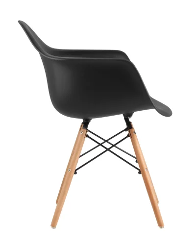 Кресло EAMES W, черное УТ000004418 Stool Group, чёрный/пластик, ножки/дерево/бежевый, размеры - ****620*450 фото 3