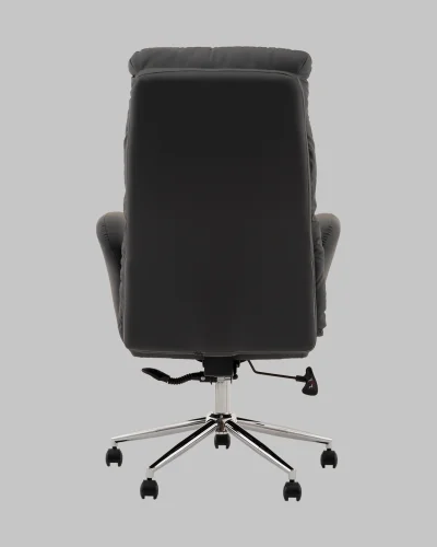 Кресло руководителя TopChairs Solid, серый УТ000040805 Stool Group, серый/экокожа, ножки/металл/хром, размеры - 1200*1280**** фото 5