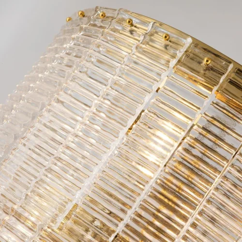 Люстра подвесная Prestige 2974-12P Favourite прозрачная на 12 ламп, основание золотое в стиле современный каскад фото 4